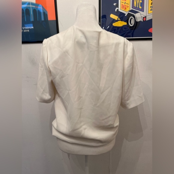 Alexander Wang Draped Crossover Top Size 0 White - Picture 3 of 4